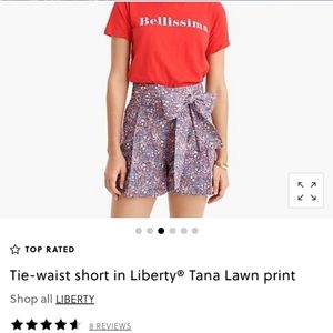 J Crew Tie waist Shorts.
